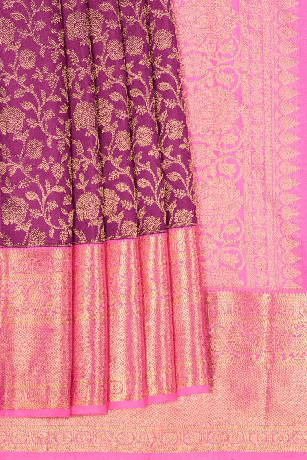 Image of Kanchipattu Brocade Purple Saree